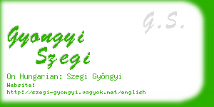 gyongyi szegi business card