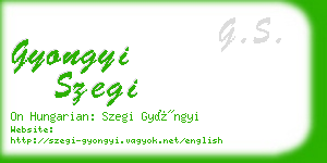 gyongyi szegi business card